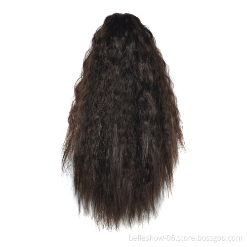 Hot sell short kinky curly ponytail synthetic ponytail drawstring Afro ponytail hair extensions synthetic hair